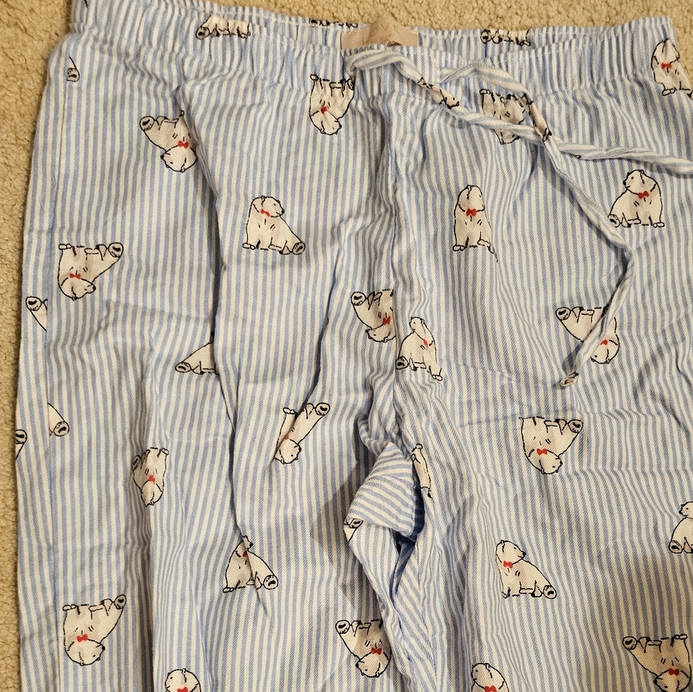 GAP Light Blue Striped Pajama Pants - Picture 2 of 5